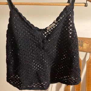 crochet cropped cami top